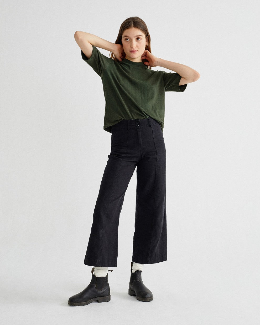 Green thick hemp Aidin t-shirt