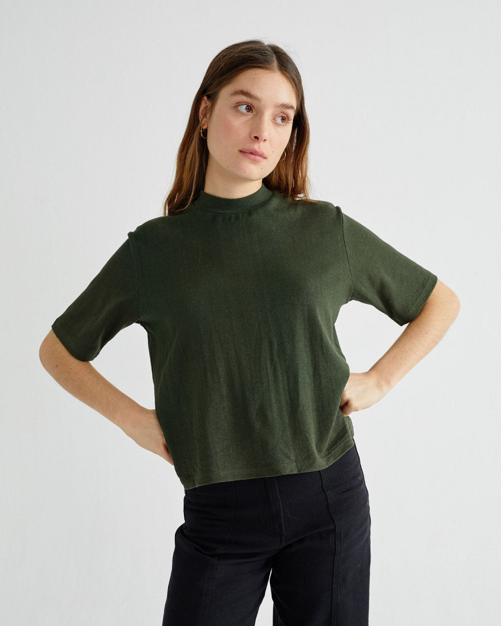 Green thick hemp Aidin t-shirt