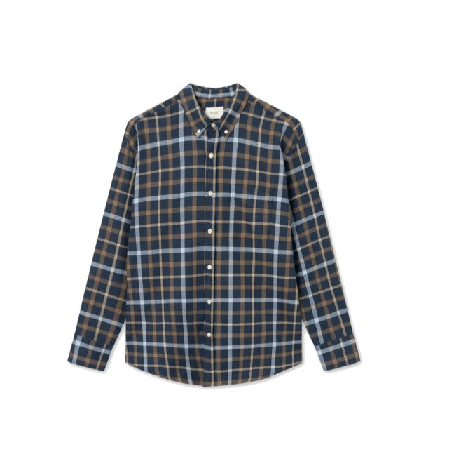 GRIP CHECK SHIRT_NAVY