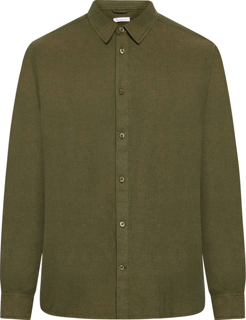 Regular fit heavy twill flannel shirt Forrest Night