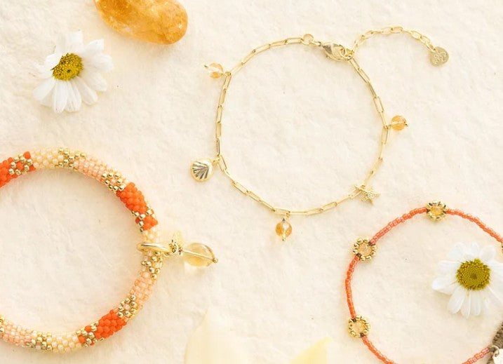 Imaginary Citrin vergoldetes Armband