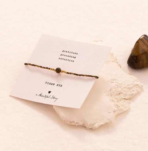 Iris Card Tigerauge goldfarbiges Armband