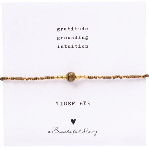 Iris Card Tigerauge goldfarbiges Armband