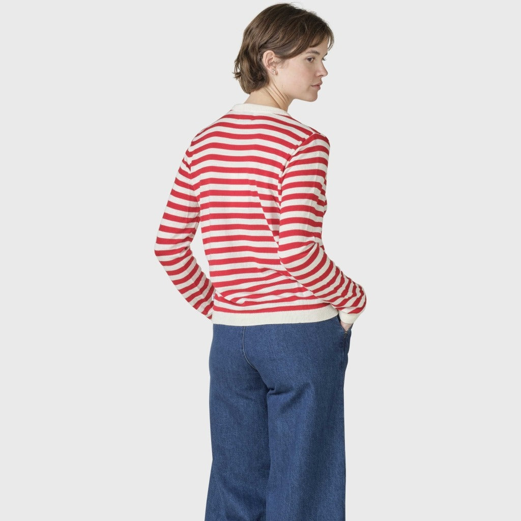 Womens basic stripe merino knit