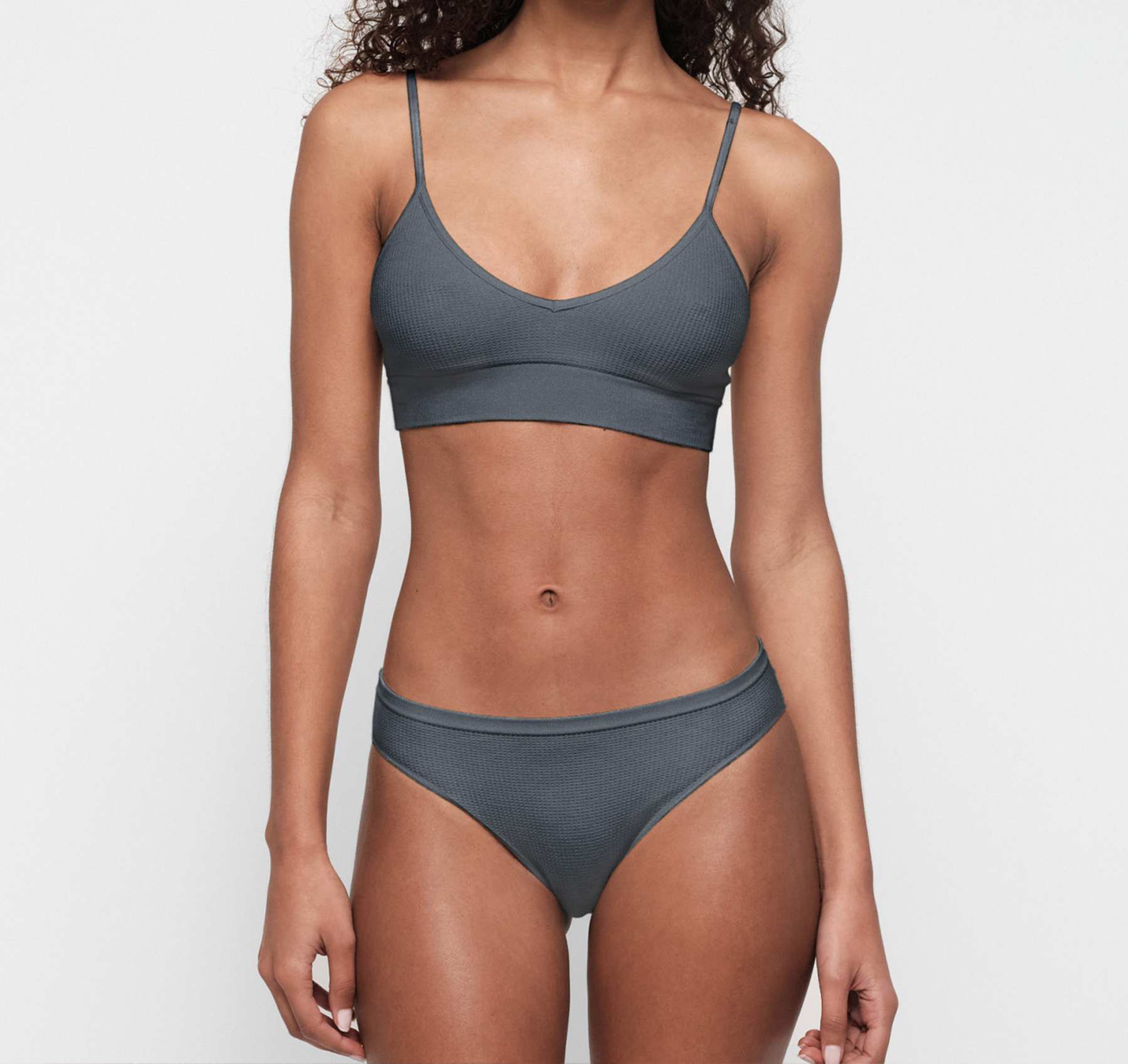 Seamless Waffle High-Leg Briefs