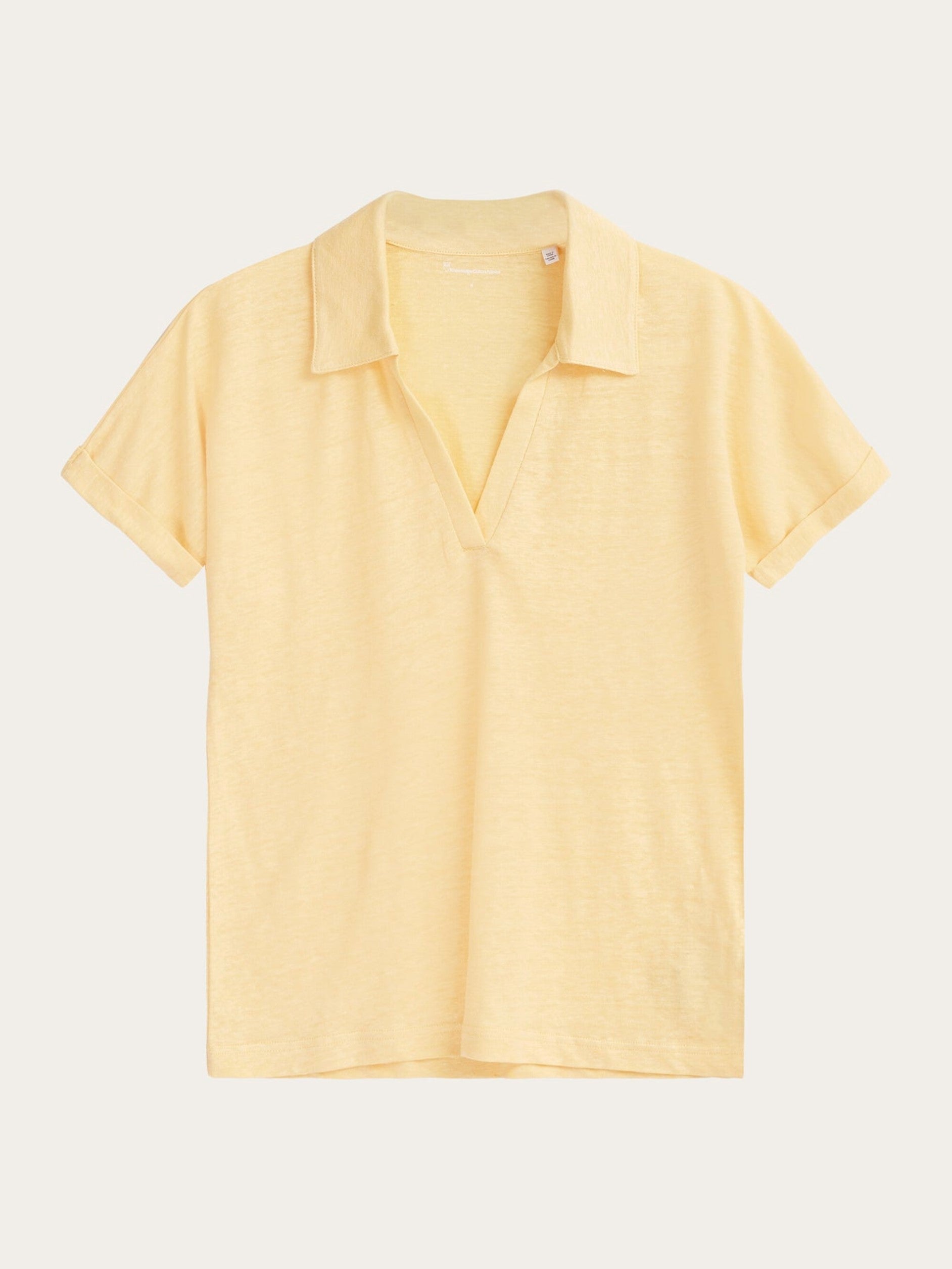 Linen bat sleeve polo
