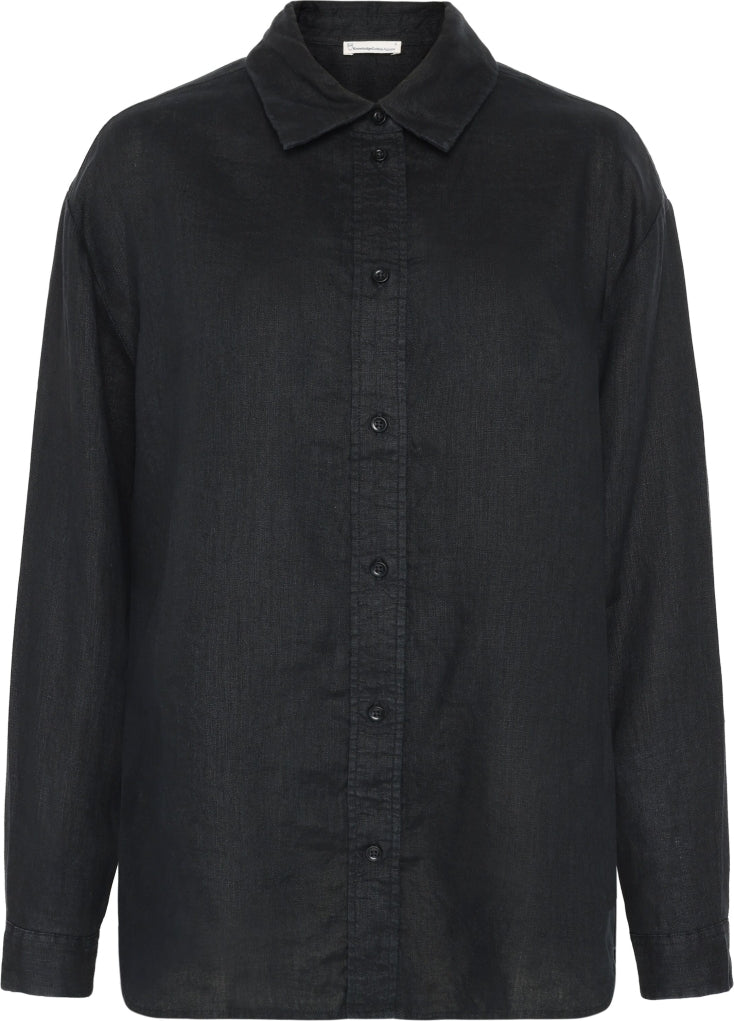 Loose linen long sleeved shirt
