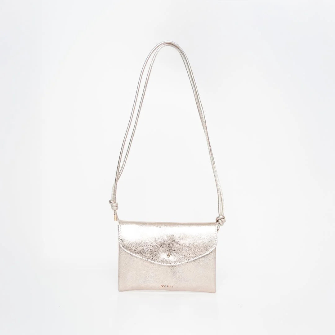 Mini Cute Clutch - metallic platin
