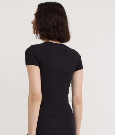 Core Rib Tee Black