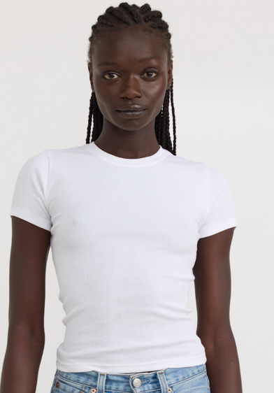 Core Rib Tee White