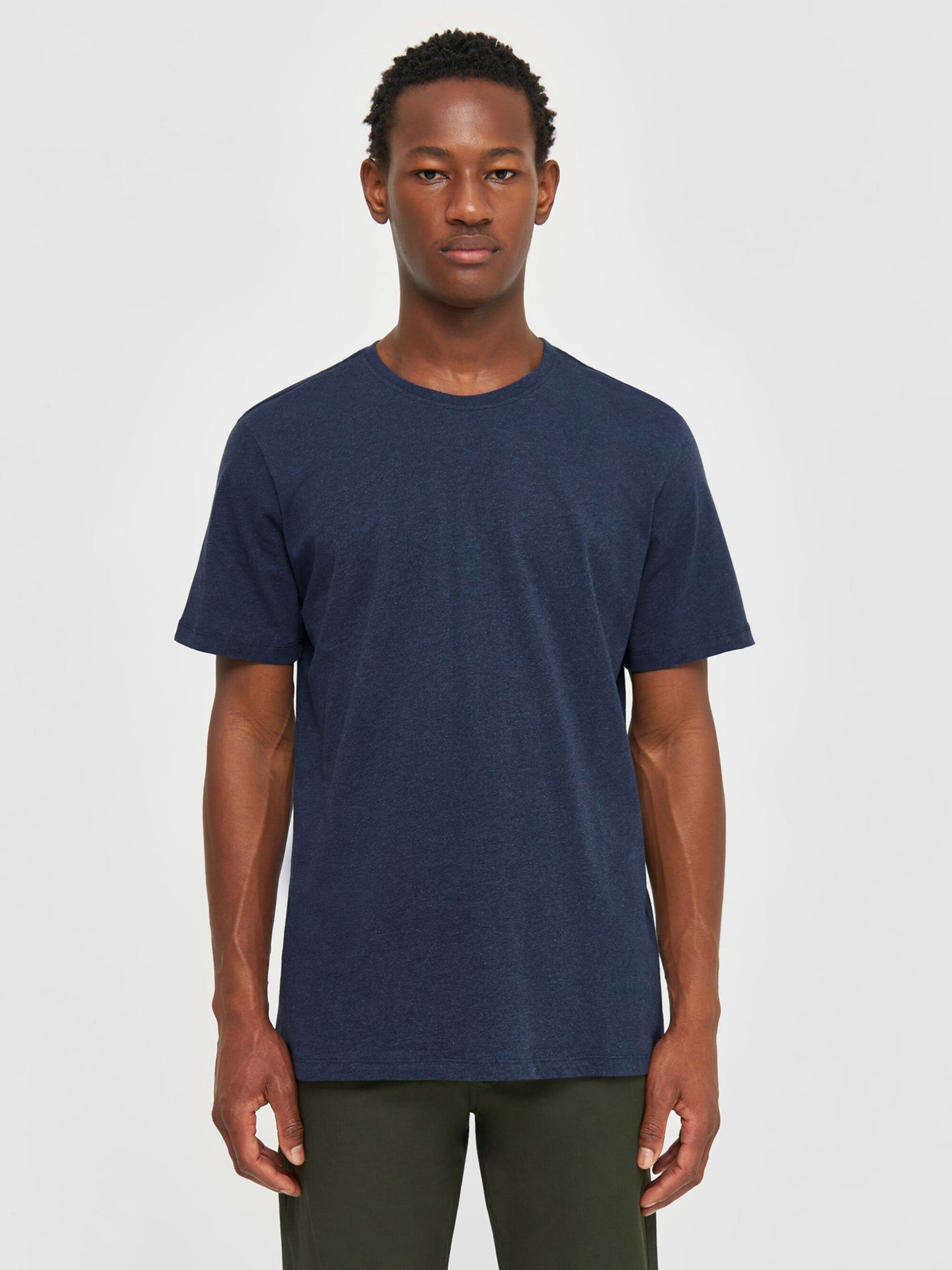 REGULAR FIT BASIC TEE_Insigna Blue melange