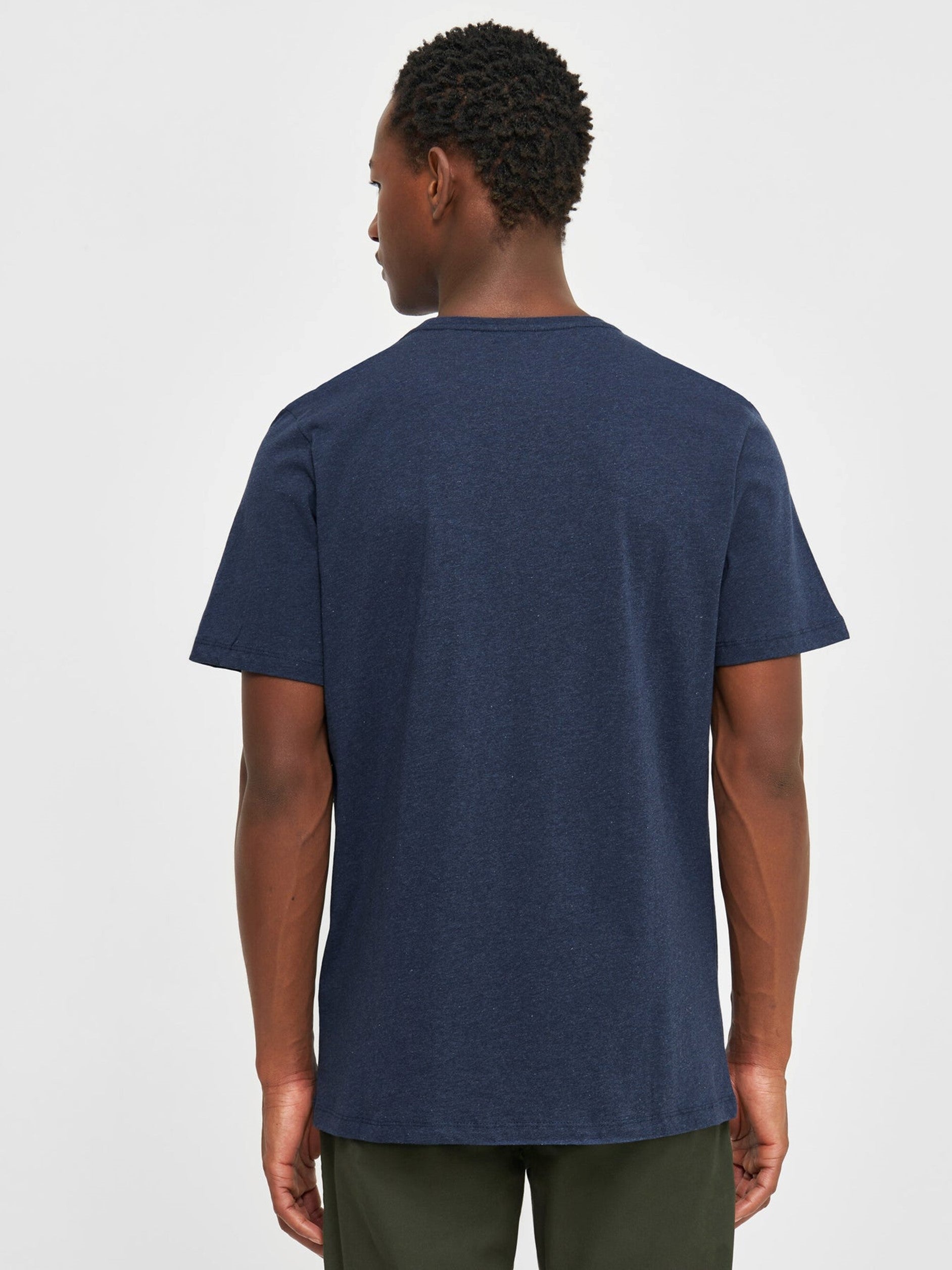 REGULAR FIT BASIC TEE_Insigna Blue melange