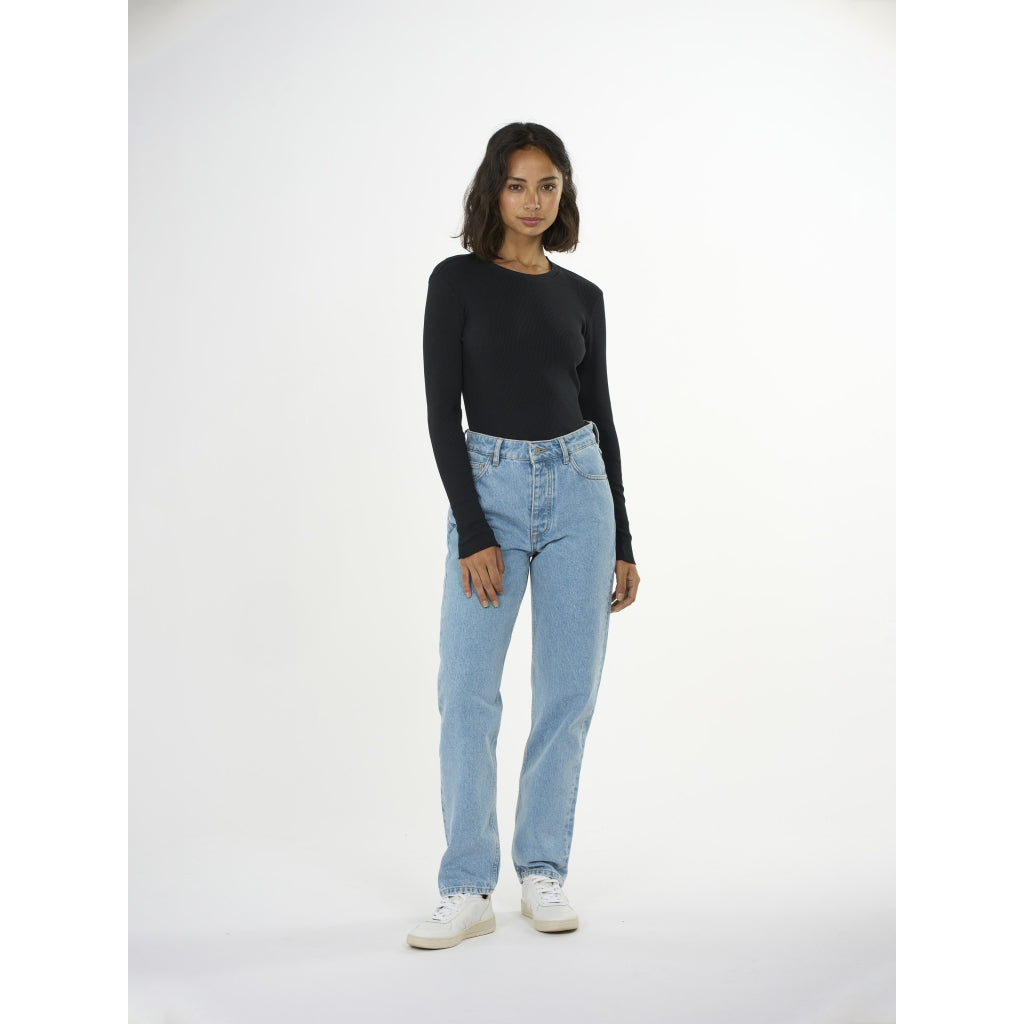 Rib Scoop neck long sleeved