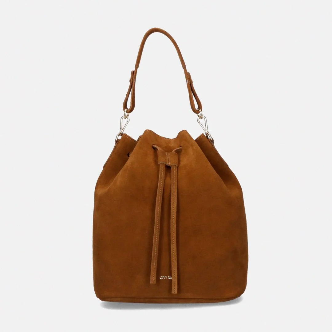 Convertible Saku Bucket Bag - Wildleder Braun