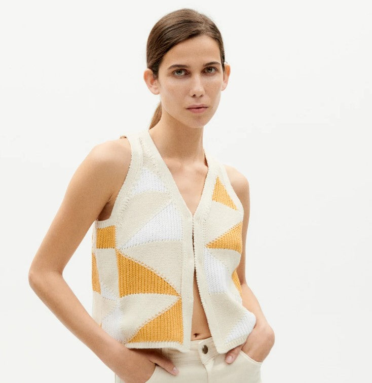 Ecru Robbie Knitted Vest