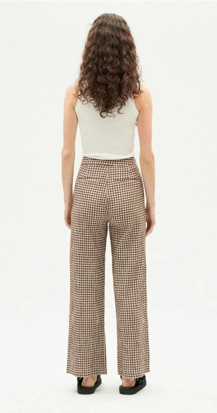 Chocolate Seersucker Karina Pants