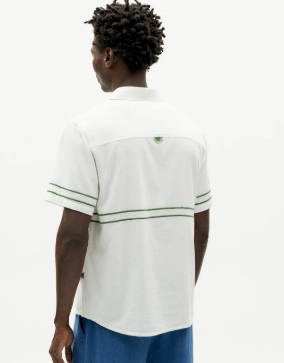 Undyed Embroidery Green Tom Shirt