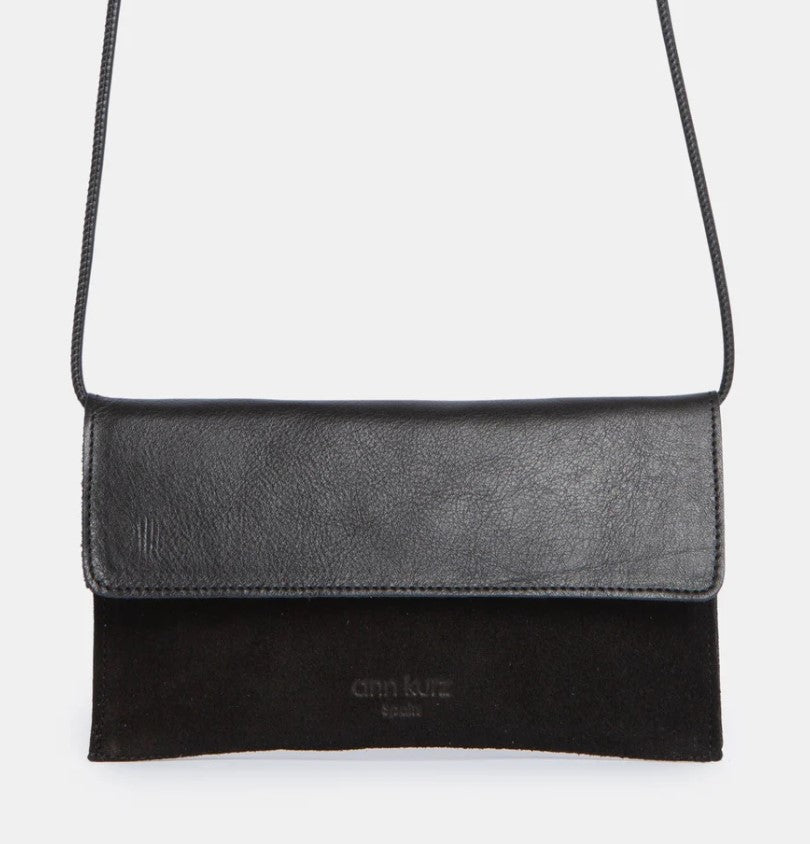 Mini Thin Clutch  Nappa mix black