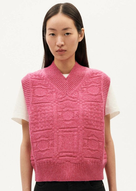 Pink Links Mica Knitted Vest
