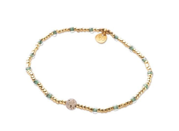 Clever Labradorit goldfarbiges Armband