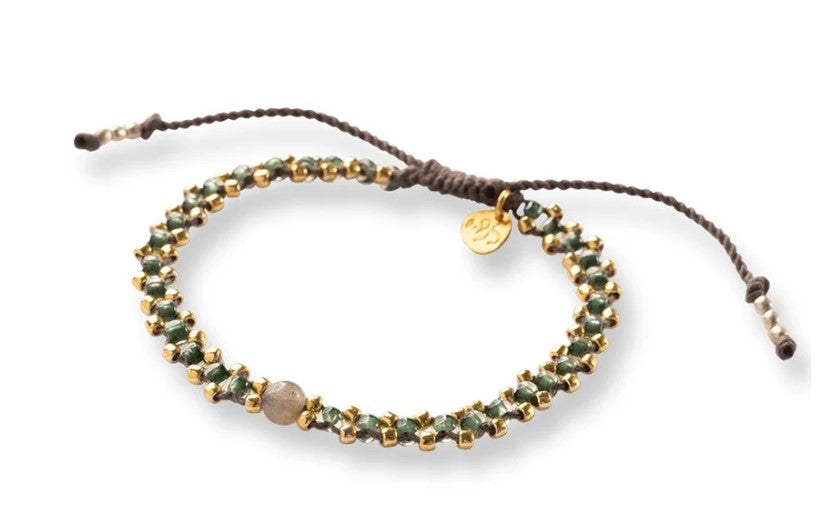 Eternal Labradorit goldfarbiges Armband