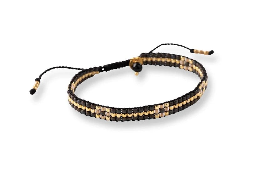 Competent Schwarzer Onyx goldfarbiges Armband