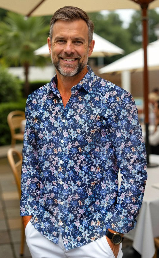 Freizeithemd mit Blumenprint