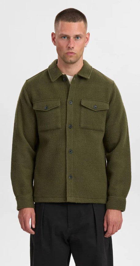 Akoscar Boiled Wool Overshirt