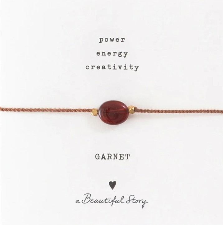 Gemstone card Garnet