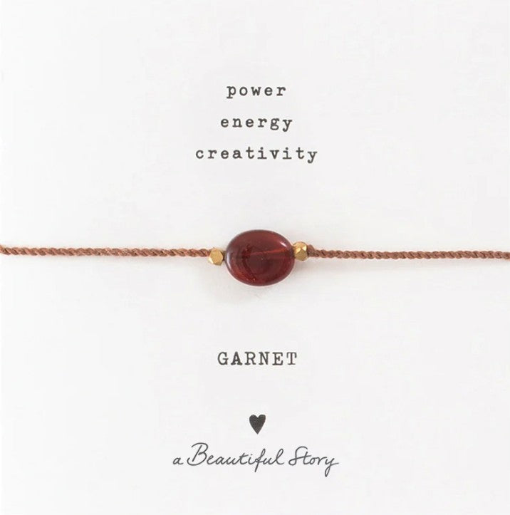 Gemstone card Garnet