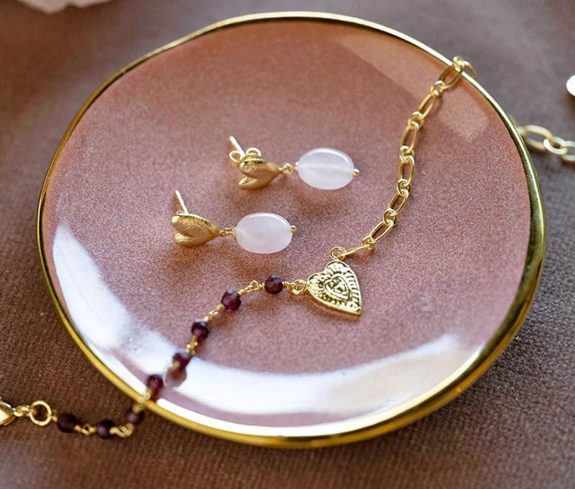 Heavenly Rose Quartz Earrings