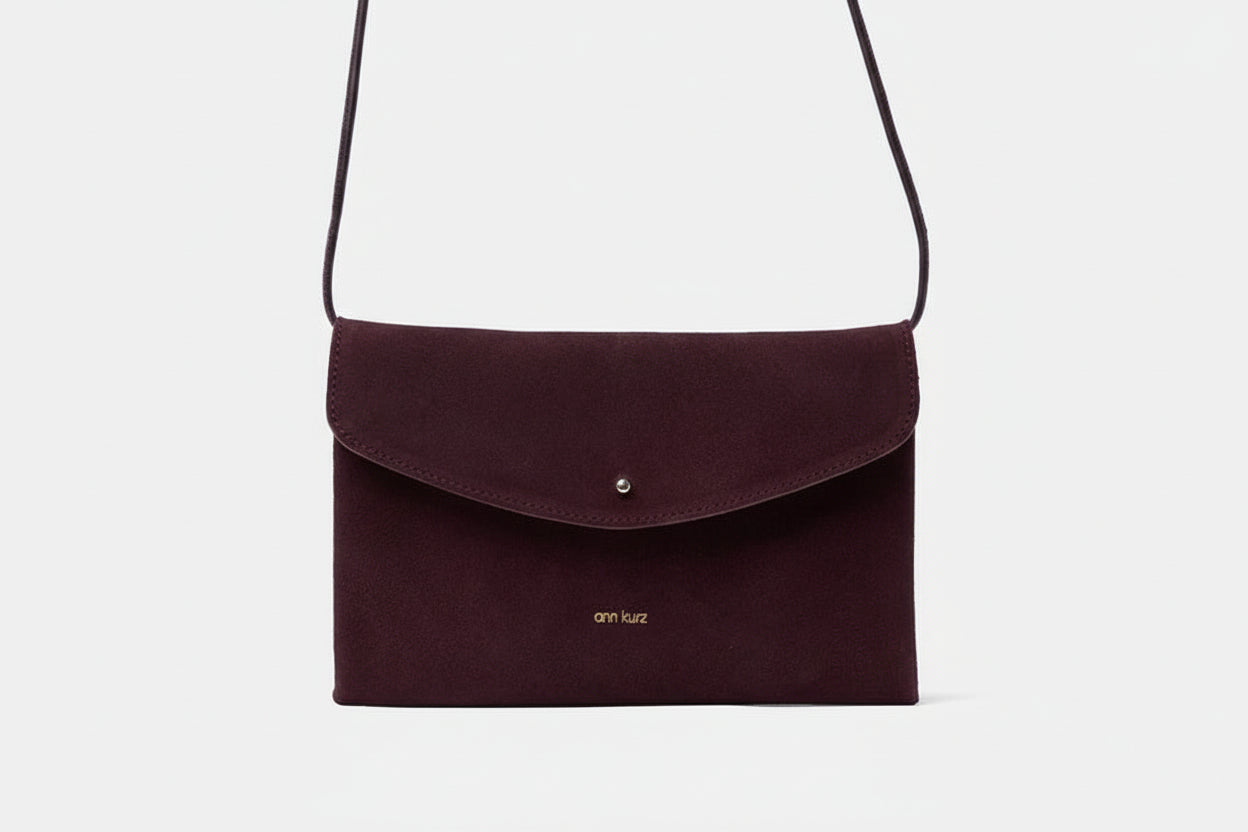 Cute Clutch - suede burgundy