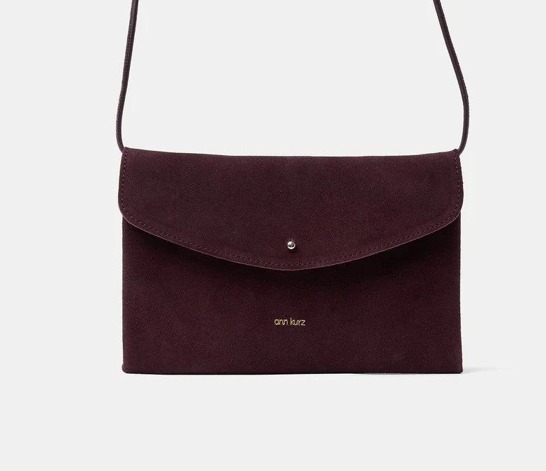 Cute Clutch - suede burgundy