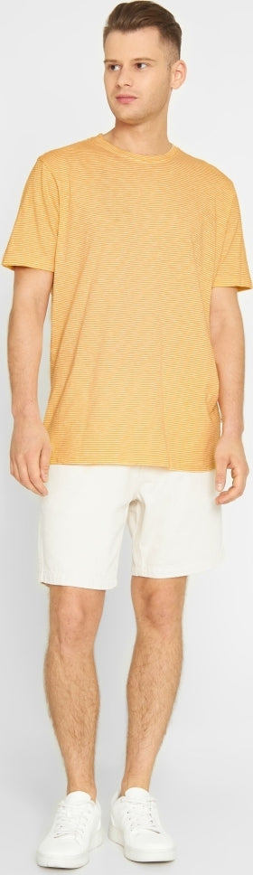 Narrow striped slub tee