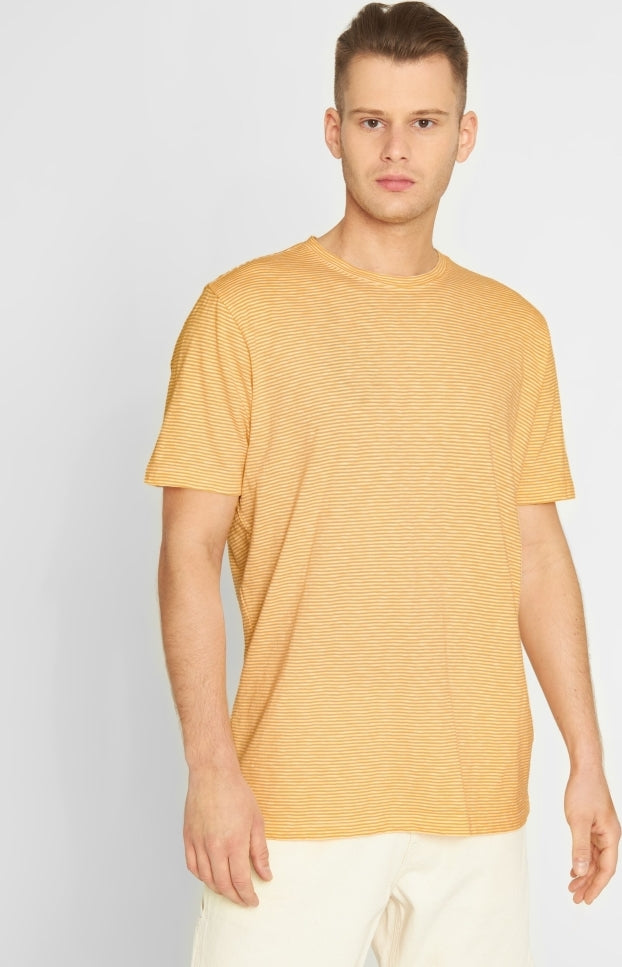 Narrow striped slub tee