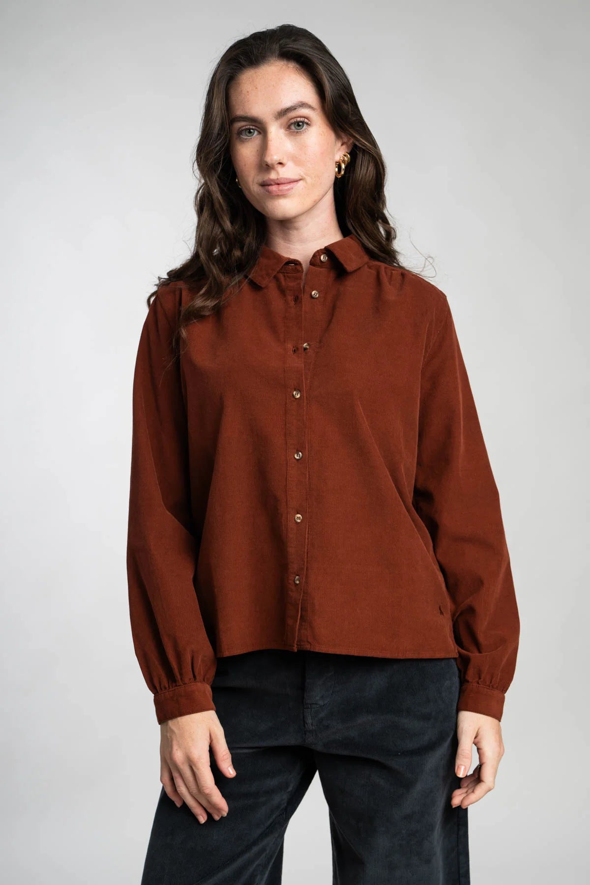 Hilda brandy brown Bluse