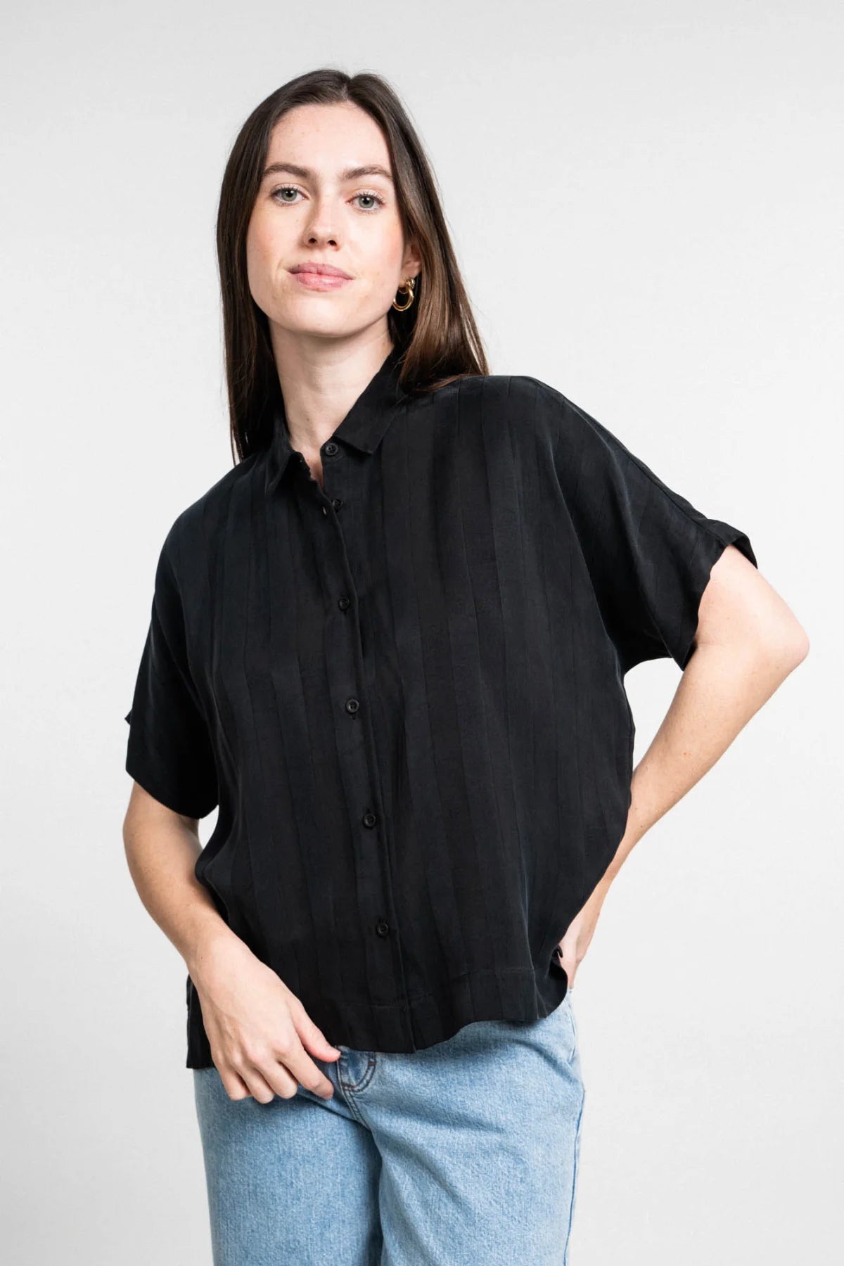 Hiromi cupro black Bluse