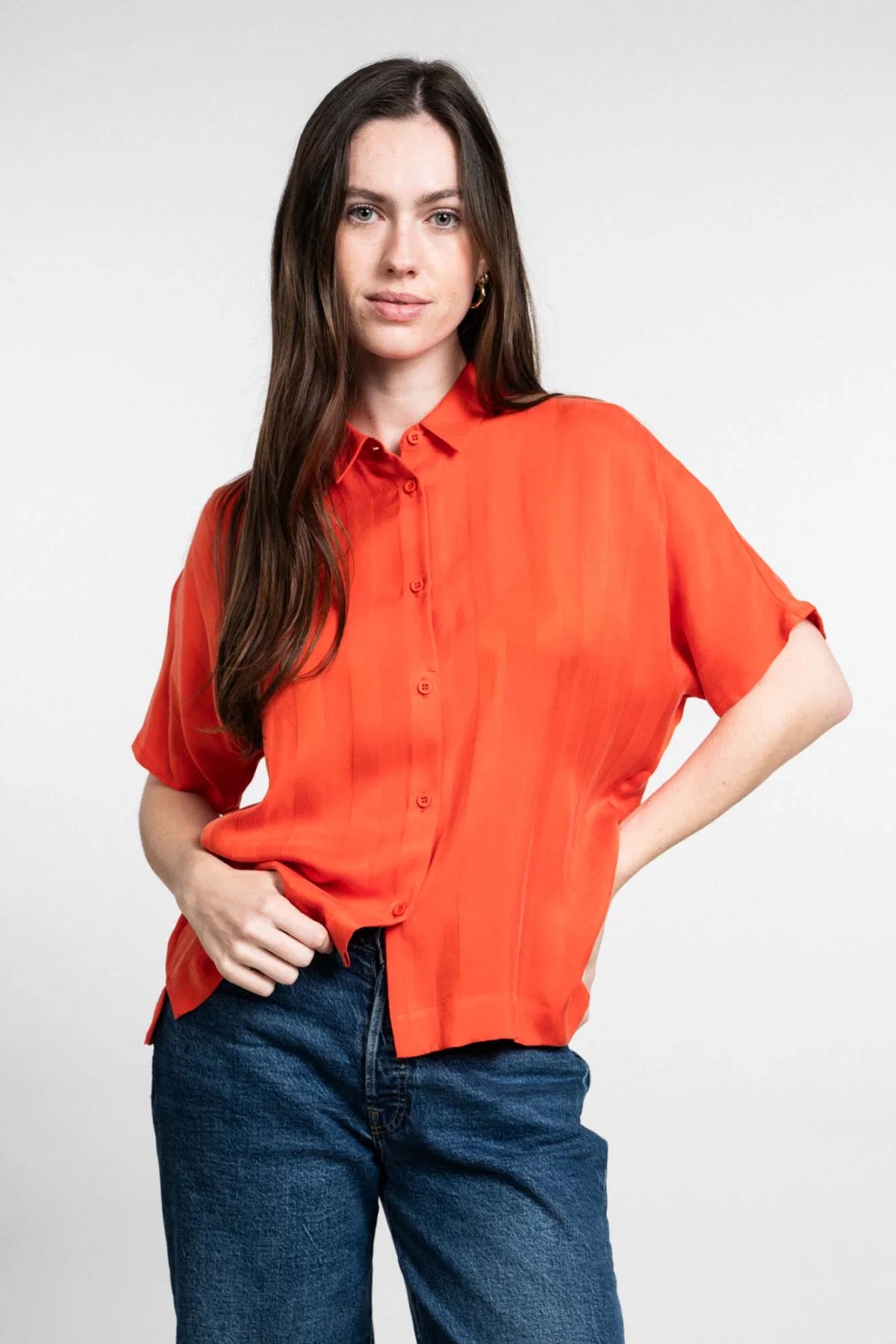 Hiromi cupro chili Bluse