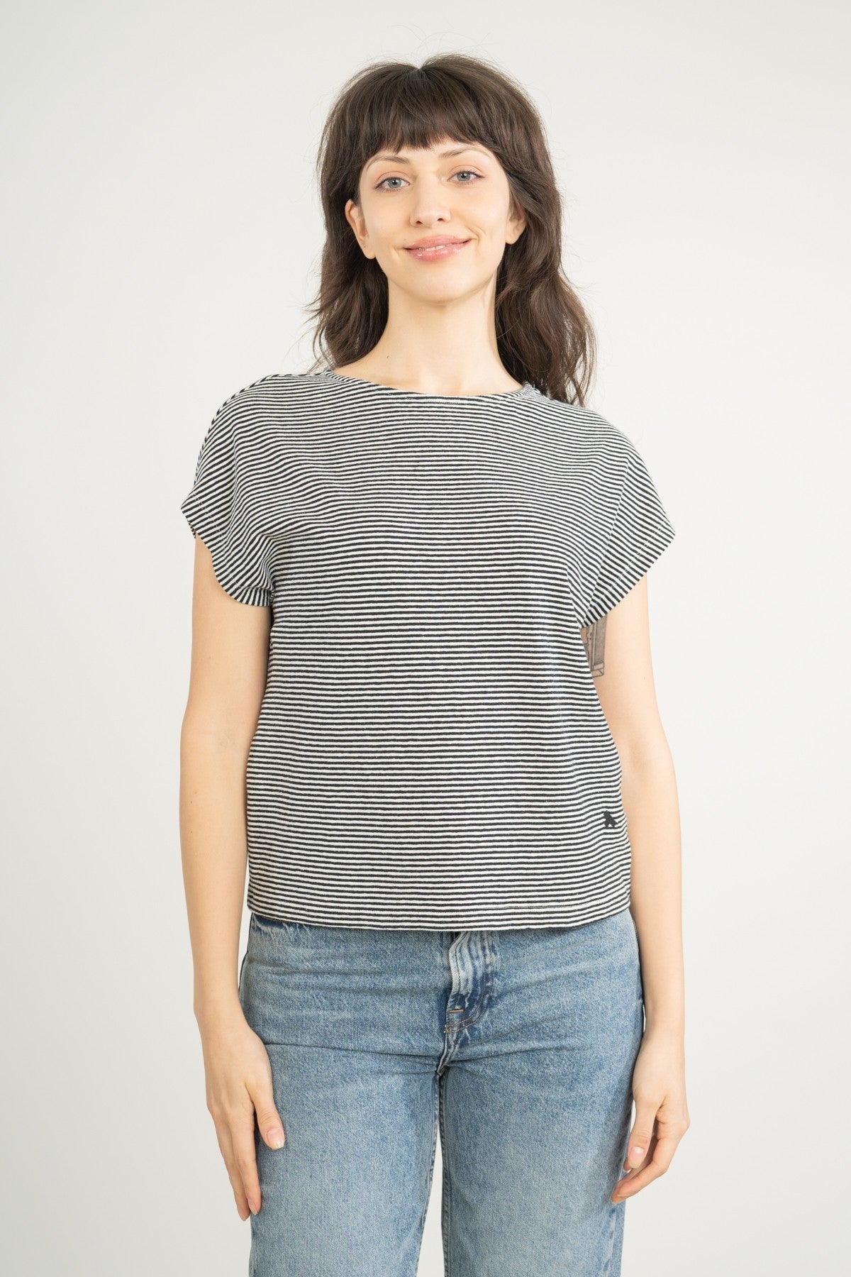 Tina striped black T-Shirt