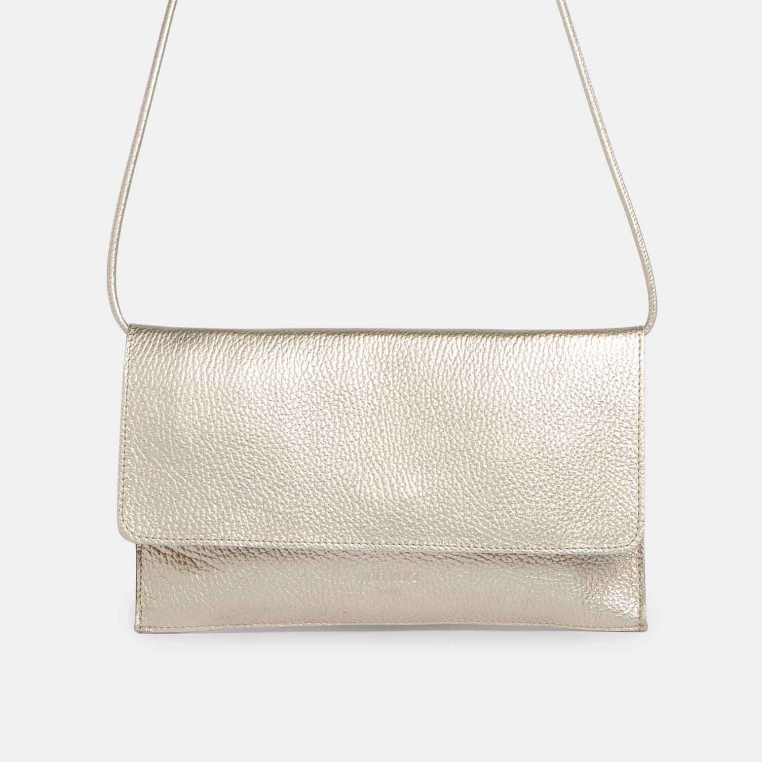 Thin Clutch - Metallic Champagne