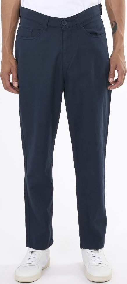 Tim 5-pocket cotton-linen blend twill pants