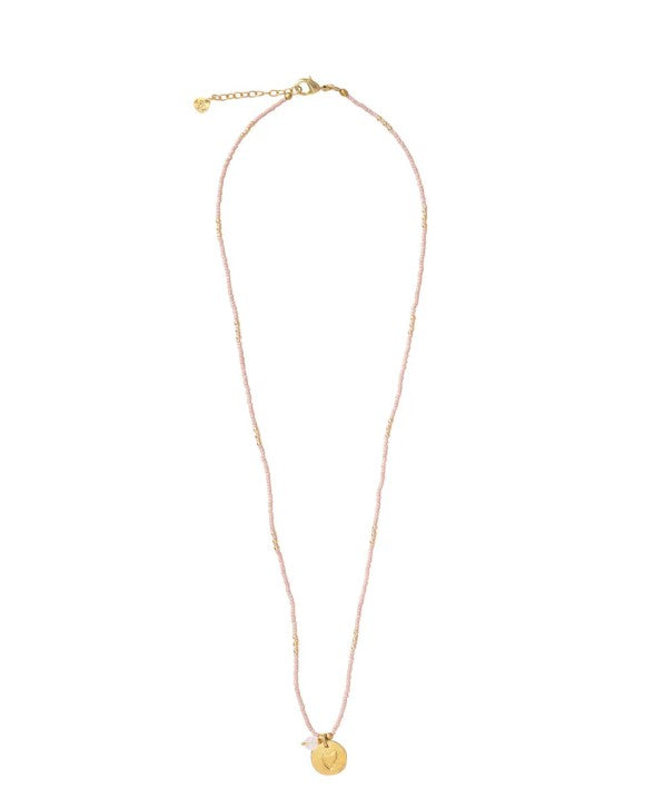 Timeless Rosenquarz vergoldete Halskette