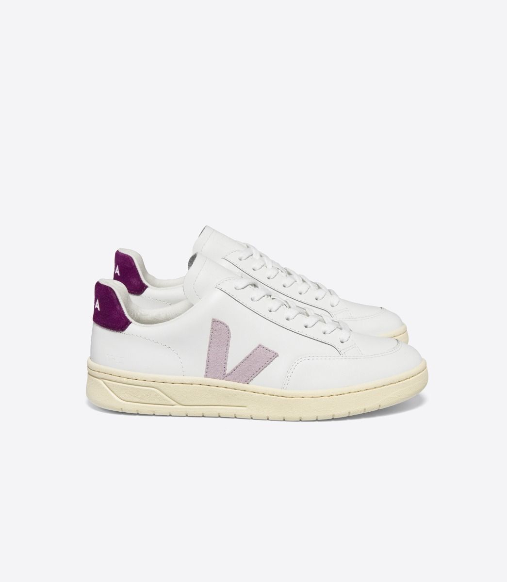 V-12 Leather Extra White Parme Magenta