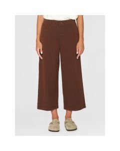 Posey mid-rise wide slub yarn cropped pants