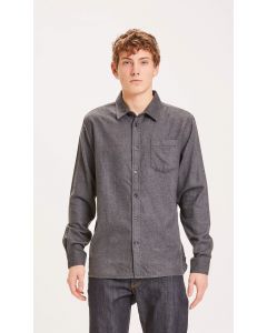 Larch regular fit solid heavy flannel shirt