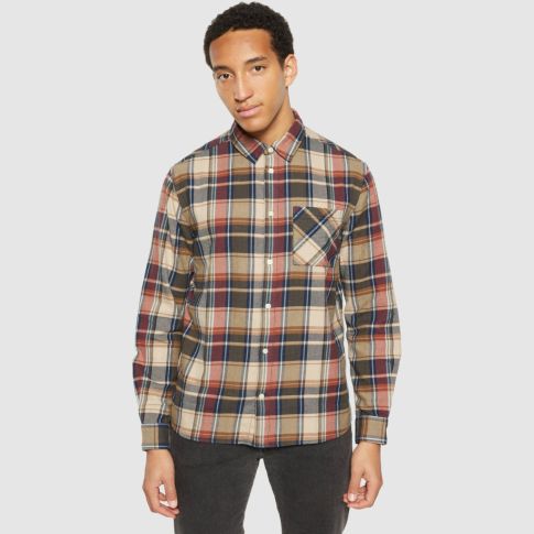 Regular light flannel checkered shirt