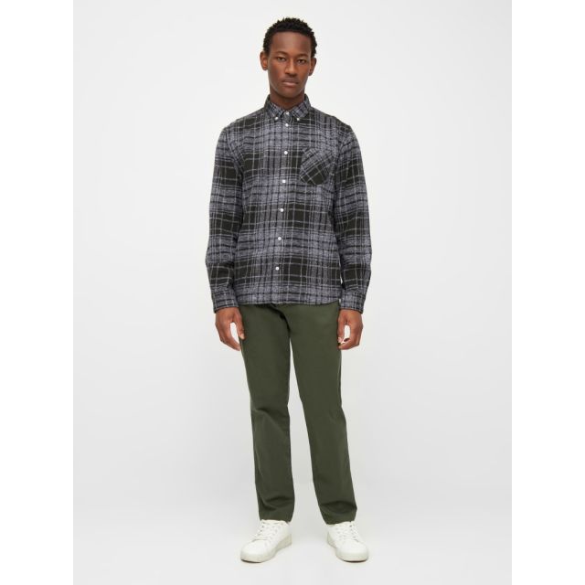 Regular fit heavy flannel checkered shirt