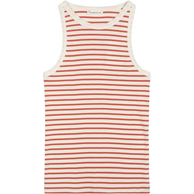 Striped racer rib top