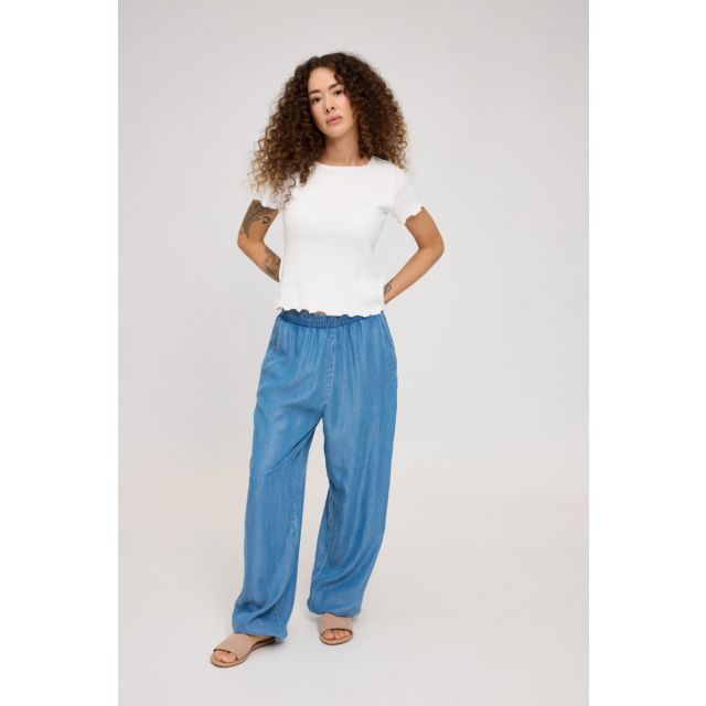 Denim Parachute Pants Manina