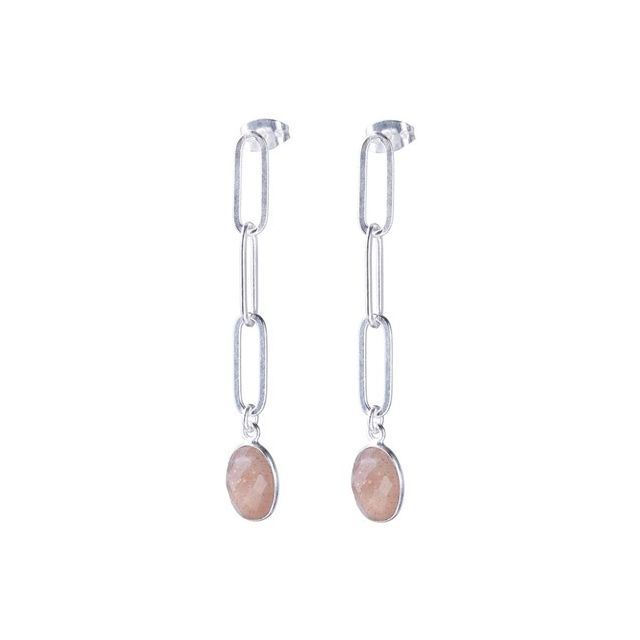 Motivation Peach Moonstone Earrings